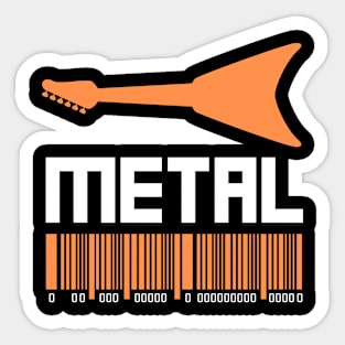 Metal Music Guitar Sticker